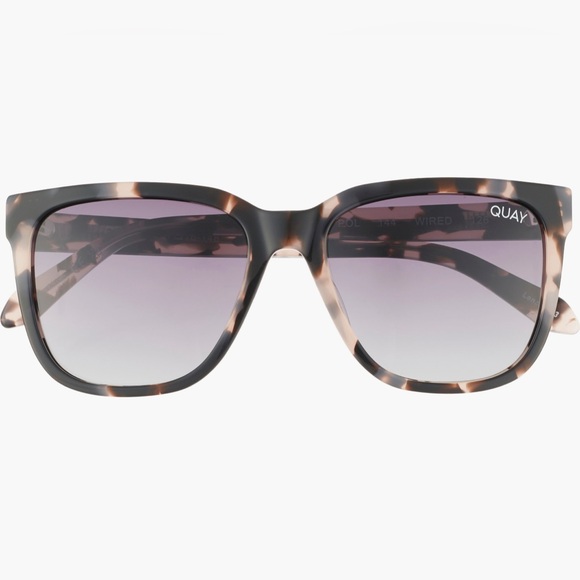 NEW!! Quay WIRED milkytort/smk Polarized 47mm blue light blocking Sunglasses - Picture 1 of 3
